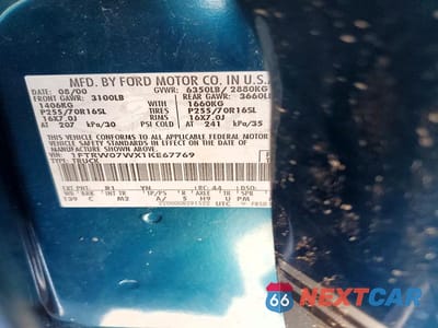Zdjęcie 12 z 12 samochodu: 2001 FORD F150 SUPERCREW VIN:1FTRW07WX1KE67769 - miniatura