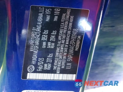 Zdjęcie 12 z 12 samochodu: 2023 HYUNDAI ELANTRA SEL VIN:5NPLM4AG3PH109408 - miniatura