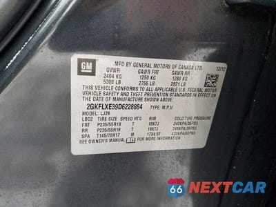Zdjęcie 13 z 13 samochodu: 2013 GMC TERRAIN SLT VIN:2GKFLXE39D6228884 - miniatura