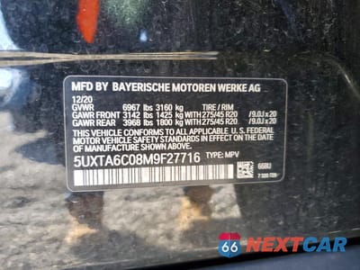 Zdjęcie 13 z 13 samochodu: 2021 BMW X5 XDRIVE45E VIN:5UXTA6C08M9F27716 - miniatura