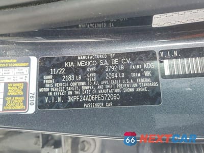 Zdjęcie 12 z 12 samochodu: 2023 KIA FORTE LXS VIN:3KPF24AD6PE572060 - miniatura