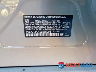 Zdjęcie 13 z 13 samochodu: 2025 BMW X3 M50 VIN:5UX73GP04S9Z85906 - miniatura