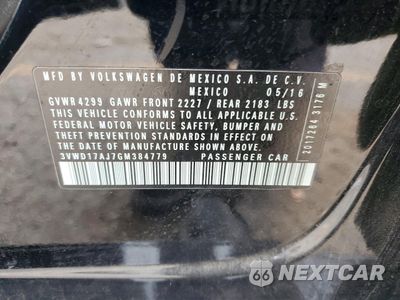 Zdjęcie 12 z 13 samochodu: 2016 VOLKSWAGEN JETTA SPORT VIN:3VWD17AJ7GM384779 - miniatura