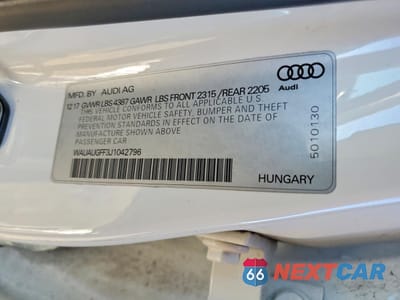Zdjęcie 12 z 13 samochodu: 2018 AUDI A3 PREMIUM VIN:WAUAUGFF3J1042796 - miniatura
