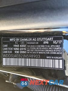 Zdjęcie 12 z 13 samochodu: 2018 MERCEDES-BENZ CLA 250 VIN:WDDSJ4EB2JN598903 - miniatura