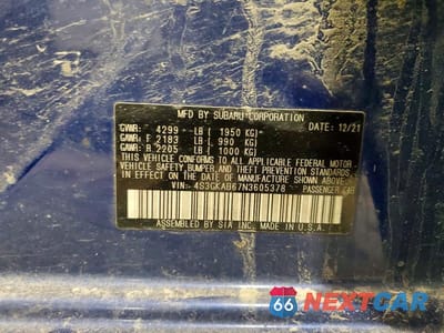 Zdjęcie 13 z 13 samochodu: 2022 SUBARU IMPREZA VIN:4S3GKAB67N3605378 - miniatura