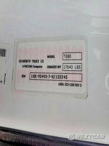 Zdjęcie 10 z 10 samochodu: 2022 KENWORTH T680 SEMI TRUCK VIN:1XKYD49X7NJ133245 - miniatura