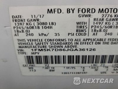 Zdjęcie 12 z 12 samochodu: 2018 FORD EXPLORER XLT VIN:1FM5K7D86JGA36126 - miniatura