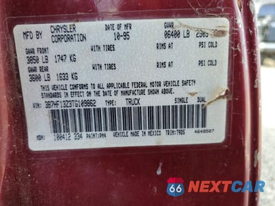 Zdjęcie 12 z 12 samochodu: 1996 DODGE RAM 1500 VIN:3B7HF13Z3TG109862 - miniatura