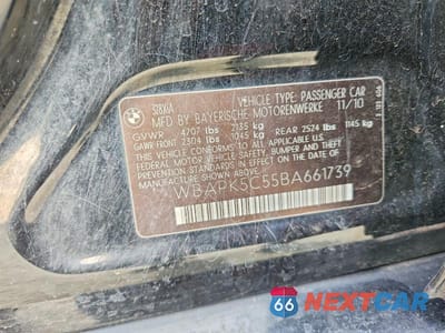 Zdjęcie 12 z 12 samochodu: 2011 BMW 328 XI SULEV VIN:WBAPK5C55BA661739 - miniatura