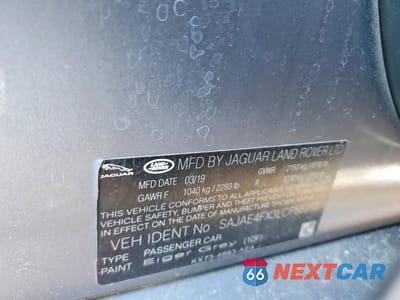 Zdjęcie 12 z 12 samochodu: 2020 JAGUAR XE S VIN:SAJAE4FX3LCP55973 - miniatura