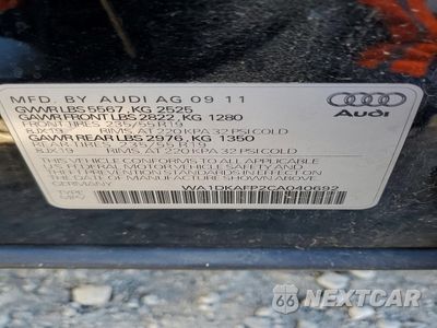 Zdjęcie 13 z 13 samochodu: 2012 AUDI Q5 PREMIUM PLUS VIN:WA1DKAFP2CA040692 - miniatura