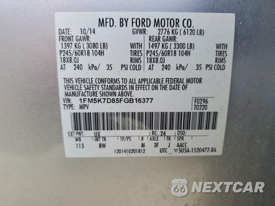 Zdjęcie 13 z 14 samochodu: 2015 FORD EXPLORER XLT VIN:1FM5K7D85FGB16377 - miniatura