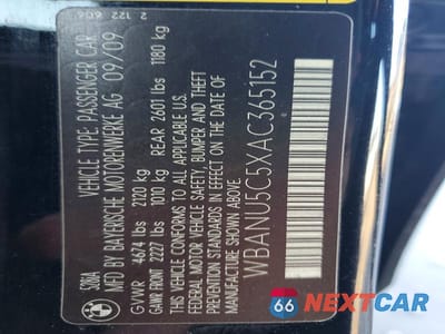 Zdjęcie 12 z 12 samochodu: 2010 BMW 528 I VIN:WBANU5C5XAC365152 - miniatura