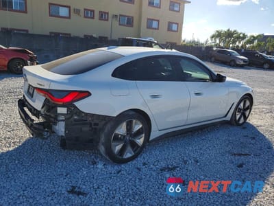 Trzecie zdjęcie samochodu z tyłu: 2023 BMW I4 EDRIVE 35 VIN:WBY43AW05PFR08357 - miniatura