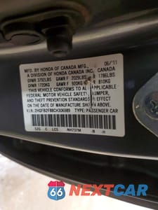 Zdjęcie 12 z 12 samochodu: 2012 HONDA CIVIC EX VIN:2HGFB2F88CH306989 - miniatura