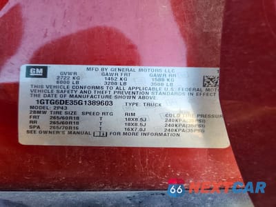 Zdjęcie 12 z 13 samochodu: 2016 GMC CANYON SLT VIN:1GTG6DE35G1389603 - miniatura