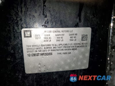 Zdjęcie 13 z 13 samochodu: 2017 CHEVROLET MALIBU LS VIN:1G1ZB5ST1HF223056 - miniatura