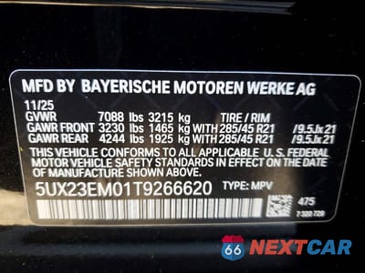 Zdjęcie 12 z 12 samochodu: 2026 BMW X7 XDRIVE40I VIN:5UX23EM01T9266620 - miniatura