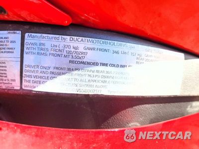 Zdjęcie 9 z 9 samochodu: 2025 DUCATI PANIGALE V4 VIN:ZDMDAG6W5SB002177 - miniatura
