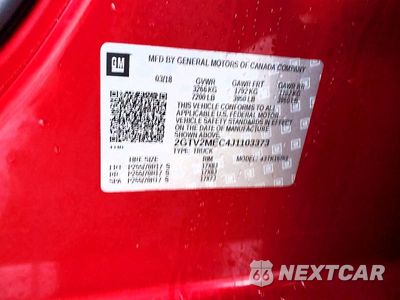 Zdjęcie 12 z 12 samochodu: 2018 GMC SIERRA K1500 SLE VIN:2GTV2MEC4J1103373 - miniatura