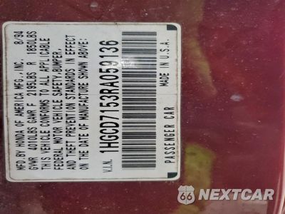 Zdjęcie 12 z 13 samochodu: 1994 HONDA ACCORD EX VIN:1HGCD7153RA059136 - miniatura