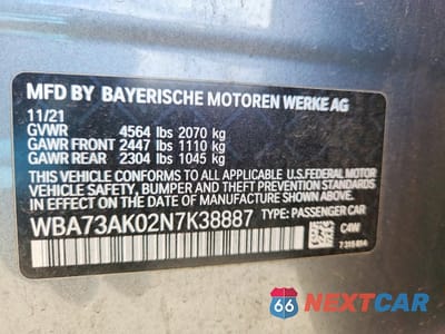 Zdjęcie 12 z 12 samochodu: 2022 BMW 228XI VIN:WBA73AK02N7K38887 - miniatura