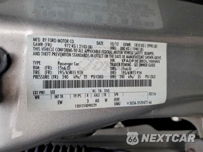 Zdjęcie 12 z 14 samochodu: 2013 FORD FOCUS S VIN:1FADP3E28DL166995 - miniatura
