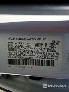 Zdjęcie 12 z 14 samochodu: 2020 HONDA ACCORD SPORT VIN:1HGCV1F36LA003698 - miniatura