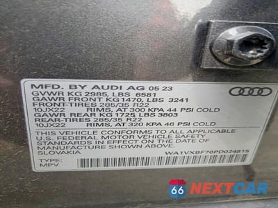 Zdjęcie 13 z 13 samochodu: 2023 AUDI Q7 PRESTIGE VIN:WA1VXBF70PD024815 - miniatura