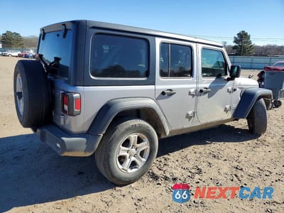 Trzecie zdjęcie samochodu z tyłu: 2020 JEEP WRANGLER UNLIMITED SPORT VIN:1C4HJXDG0LW299099 - miniatura