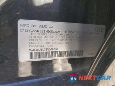 Zdjęcie 12 z 12 samochodu: 2014 AUDI A4 PREMIUM VIN:WAUBFAFL7EN009770 - miniatura