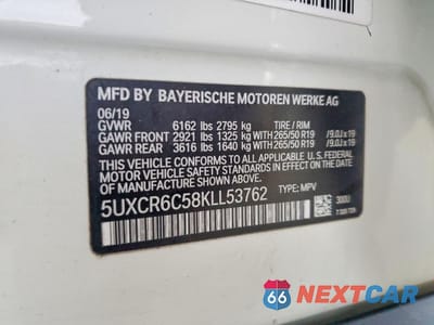 Zdjęcie 12 z 12 samochodu: 2019 BMW X5 XDRIVE40I VIN:5UXCR6C58KLL53762 - miniatura