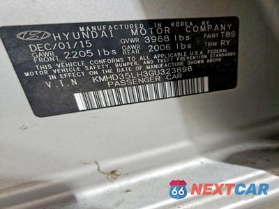 Zdjęcie 12 z 12 samochodu: 2016 HYUNDAI ELANTRA GT BASE VIN:KMHD35LH3GU323898 - miniatura