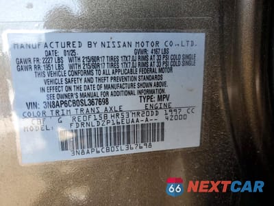 Zdjęcie 13 z 13 samochodu: 2025 NISSAN KICKS SV VIN:3N8AP6CB0SL367698 - miniatura