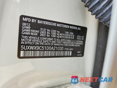 Zdjęcie 13 z 13 samochodu: 2013 BMW X3 XDRIVE28I VIN:5UXWX9C51D0A21030 - miniatura