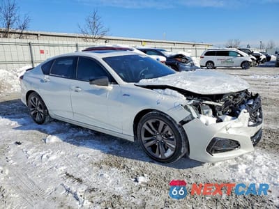Czwarte zdjęcie samochodu z boku: 2022 ACURA TLX TECH A VIN:19UUB5F51NA003455 - miniatura