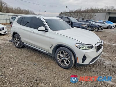 Czwarte zdjęcie samochodu z boku: 2022 BMW X3 SDRIVE30I VIN:5UX43DP00N9N17919 - miniatura