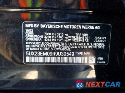 Zdjęcie 13 z 13 samochodu: 2024 BMW X7 XDRIVE40I VIN:5UX23EM09R9U39549 - miniatura