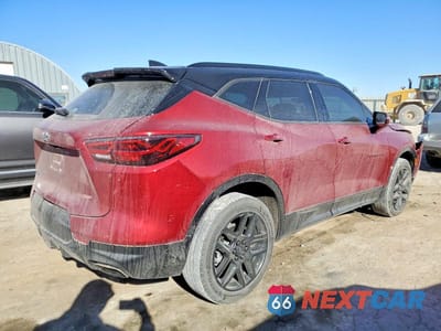 Trzecie zdjęcie samochodu z tyłu: 2023 CHEVROLET BLAZER RS VIN:3GNKBERS2PS183013 - miniatura