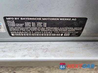 Zdjęcie 12 z 12 samochodu: 2018 BMW 320 I VIN:WBA8A9C51JAH12542 - miniatura