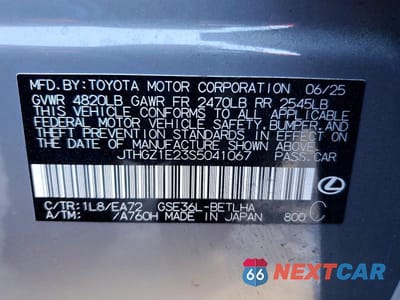 Zdjęcie 12 z 12 samochodu: 2025 LEXUS IS 350 F SPORT VIN:JTHGZ1E23S5041067 - miniatura