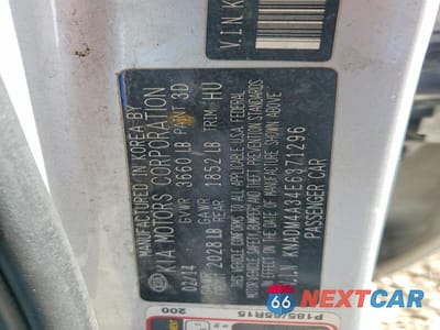 Zdjęcie 12 z 13 samochodu: 2014 KIA RIO LX VIN:KNADM4A34E6371296 - miniatura