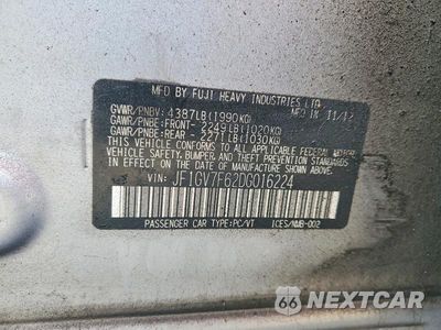 Zdjęcie 12 z 12 samochodu: 2013 SUBARU IMPREZA VIN:JF1GV7F62DG016224 - miniatura