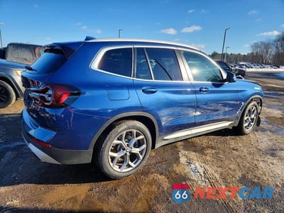 Trzecie zdjęcie samochodu z tyłu: 2022 BMW X3 XDRIVE30I VIN:5UX53DP07N9M98757 - miniatura