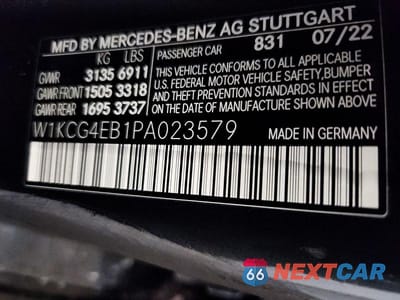 Zdjęcie 12 z 12 samochodu: 2023 MERCEDES-BENZ EQS SEDAN 580 4MATIC VIN:W1KCG4EB1PA023579 - miniatura