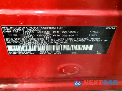 Zdjęcie 12 z 12 samochodu: 2014 TOYOTA RAV4 XLE VIN:JTMRFREV3ED079808 - miniatura