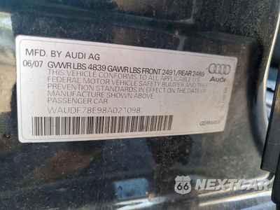Zdjęcie 12 z 12 samochodu: 2008 AUDI A4 2.0T QUATTRO VIN:WAUDF78E98A021098 - miniatura