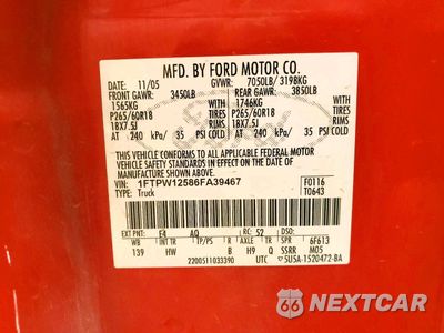 Zdjęcie 12 z 13 samochodu: 2006 FORD F150 SUPERCREW VIN:1FTPW12586FA39467 - miniatura