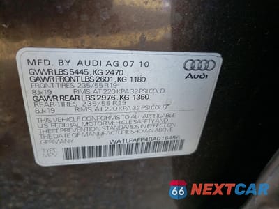 Zdjęcie 13 z 13 samochodu: 2011 AUDI Q5 PREMIUM PLUS VIN:WA1LFAFP4BA016456 - miniatura